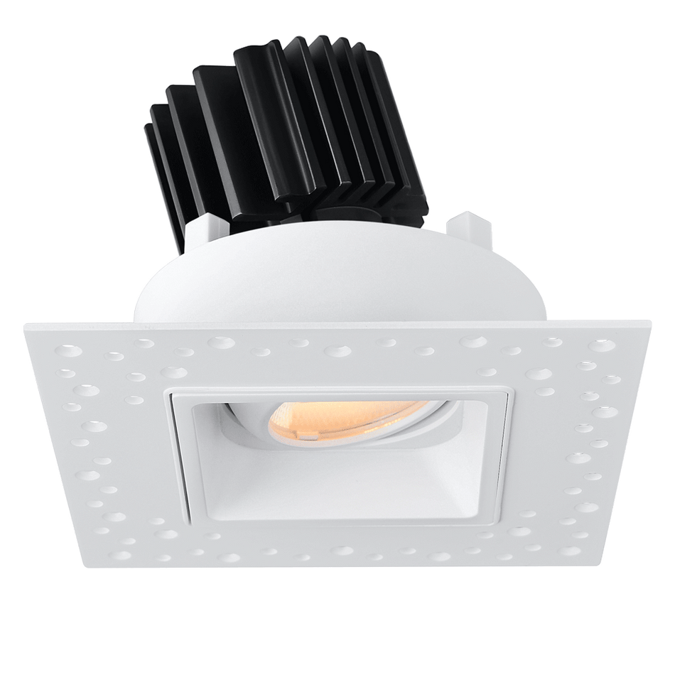 Tangra 3" Gimbal Square Invisible Trim White | L3G-SIT-WH