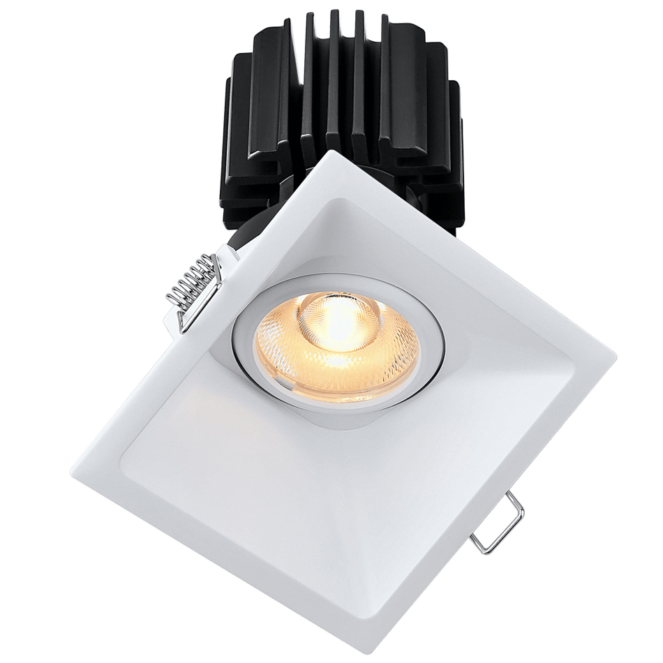 Tangra 4" Gimbal Square Sloped Thin Trim White | L3G-SST-WH