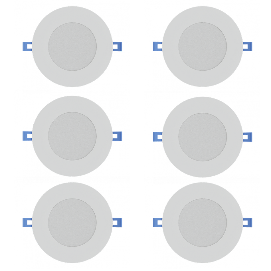 Value Pack: 4" Slim Recessed Downlight | RENO-4-S12W-MCCT-WH-6P