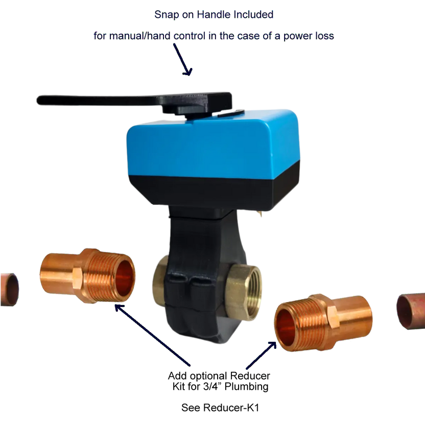 Bulldog Valve Robot Z-Wave Plus Automatic Water Shutoff System with Integrated 1" Valve | EVC200-IV