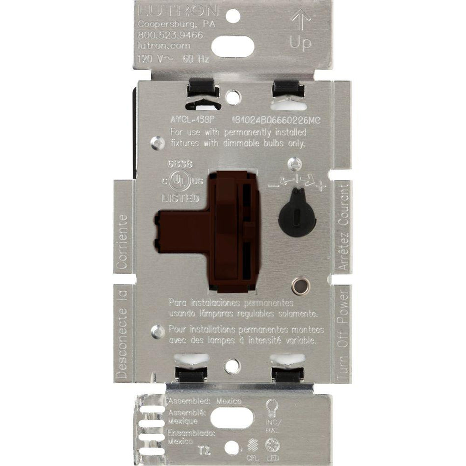 Lutron Ariadni LED+ Dimmer Switch 250W LED / 600W Inc/Hal - Single-Pole/3-Way | AYCL-253P