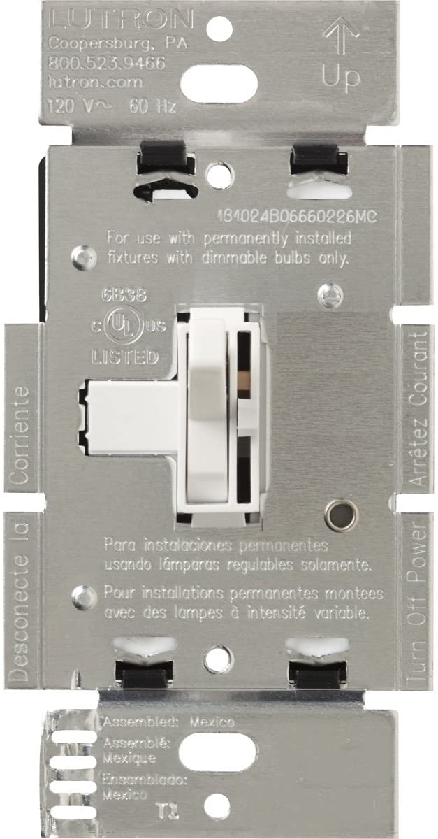 Product Marketing Image of Simply Secured SKU: AYF-103P-277-WH by Vendor Lutron Product Lutron Ariadni 3-Wire Dimmer Switch - 6A 277V Single-Pole/3-Way| AYF-103P-277