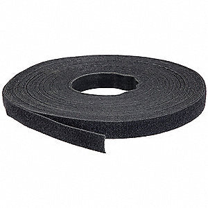Cable Wrap 1/2" x 75' - Black Reusable Hook & Loop Roll | Cable Management | CWS-75-1RL-BK