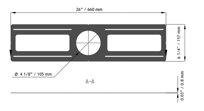 4" Flat Rough-In Plates (20 Pack) | RIP4