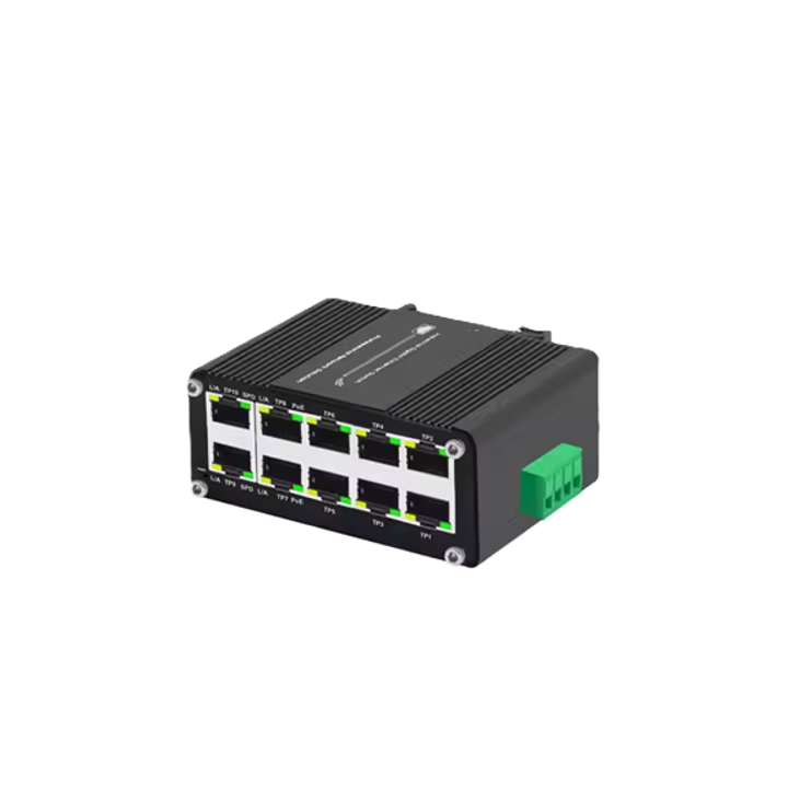 Product Marketing image of the Grid Networking SKU POEJK-S8-240 - Grid Industrial Gigabit PoE Switch | 8 PoE Downlink Ports + 2 Uplink Ports | POEJK-S8-240