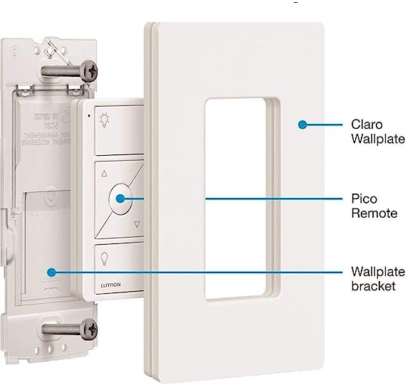 Lutron Pico Wallbox Adapter - Mounting Bracket for Decora Wallplates | PICO-WBX-ADAPT