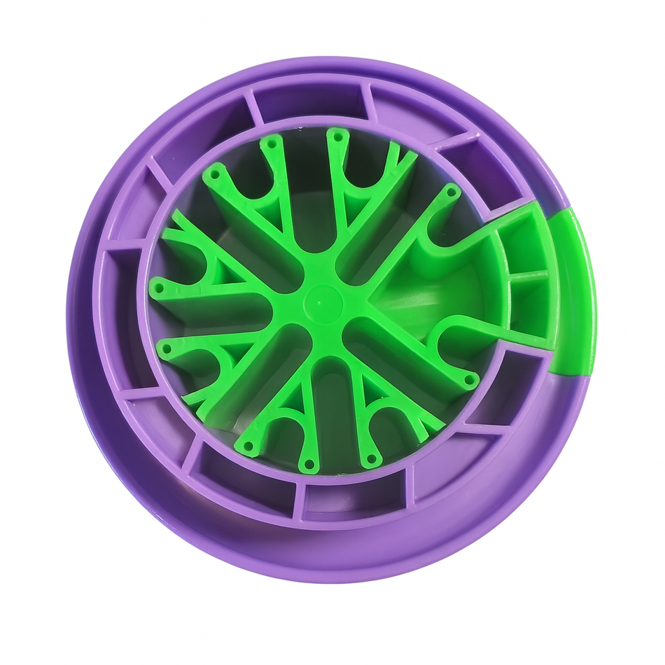 Product Marketing image of the Grid Networking SKU GR-COMB - Round Cable Comb Tool - 360° Cable Organizer for Structured Cabling Bundles | GR-COMB