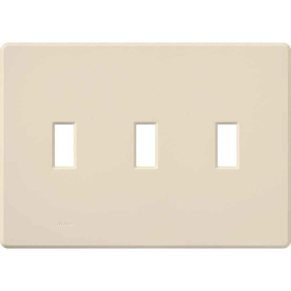 Lutron Fassada 3-Gang Wall Plate | For 3 Traditional Toggle Controls | FG-3