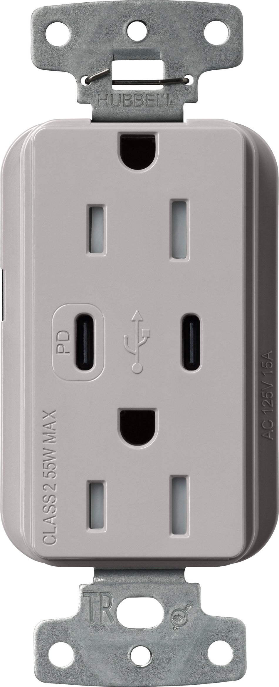 Lutron Claro 15A Tamper-Resistant Outlet - Dual 55W USB-C Power Delivery | CAR-15-CCTR