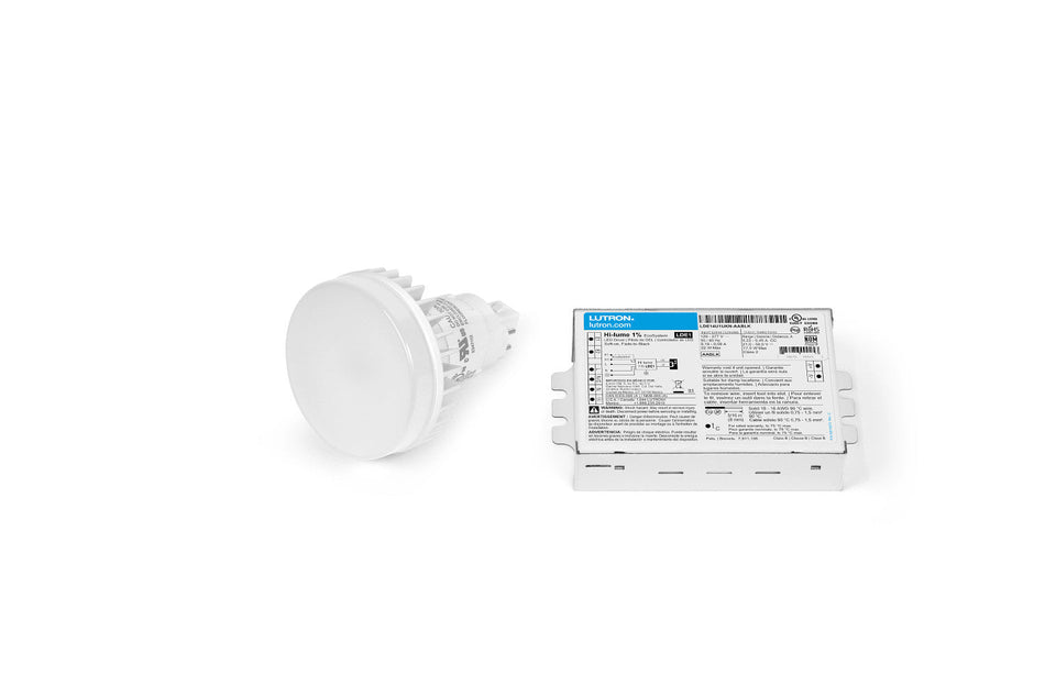Lutron C-Flex Round CFL 1-Lamp Ballast Retrofit Kit - 3000K, EcoSystem, 1% Dimming, Case of 24 Kits, K Square Driver Case With Studs | ELDRCF-1K30-24