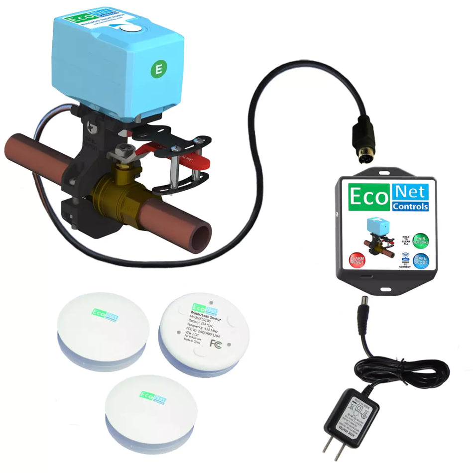 EcoNet Bulldog-JW Wi-Fi Smart Water Shutoff Starter Kit (3 Sensors) | EVC300-HC2LXL