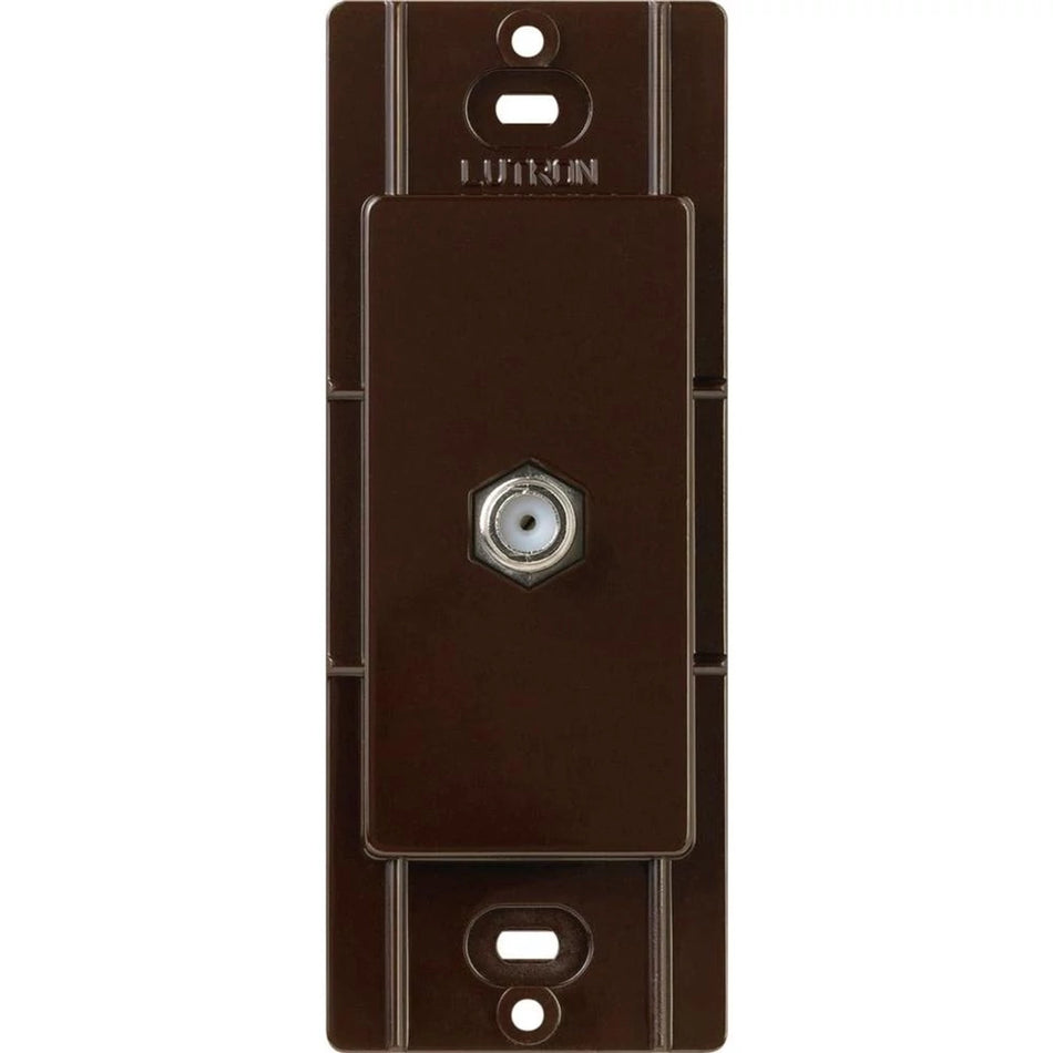 Lutron Claro F-Style Coaxial Cable Jack - 75 Ohm Threaded Decorator Insert | CA-CJ