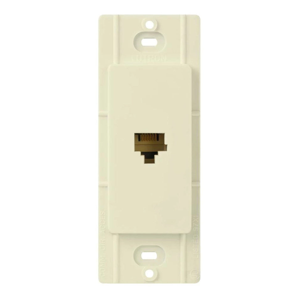 Lutron Claro Telephone Jack - 6-Conductor RJ11 (Almond) | CA-PJ
