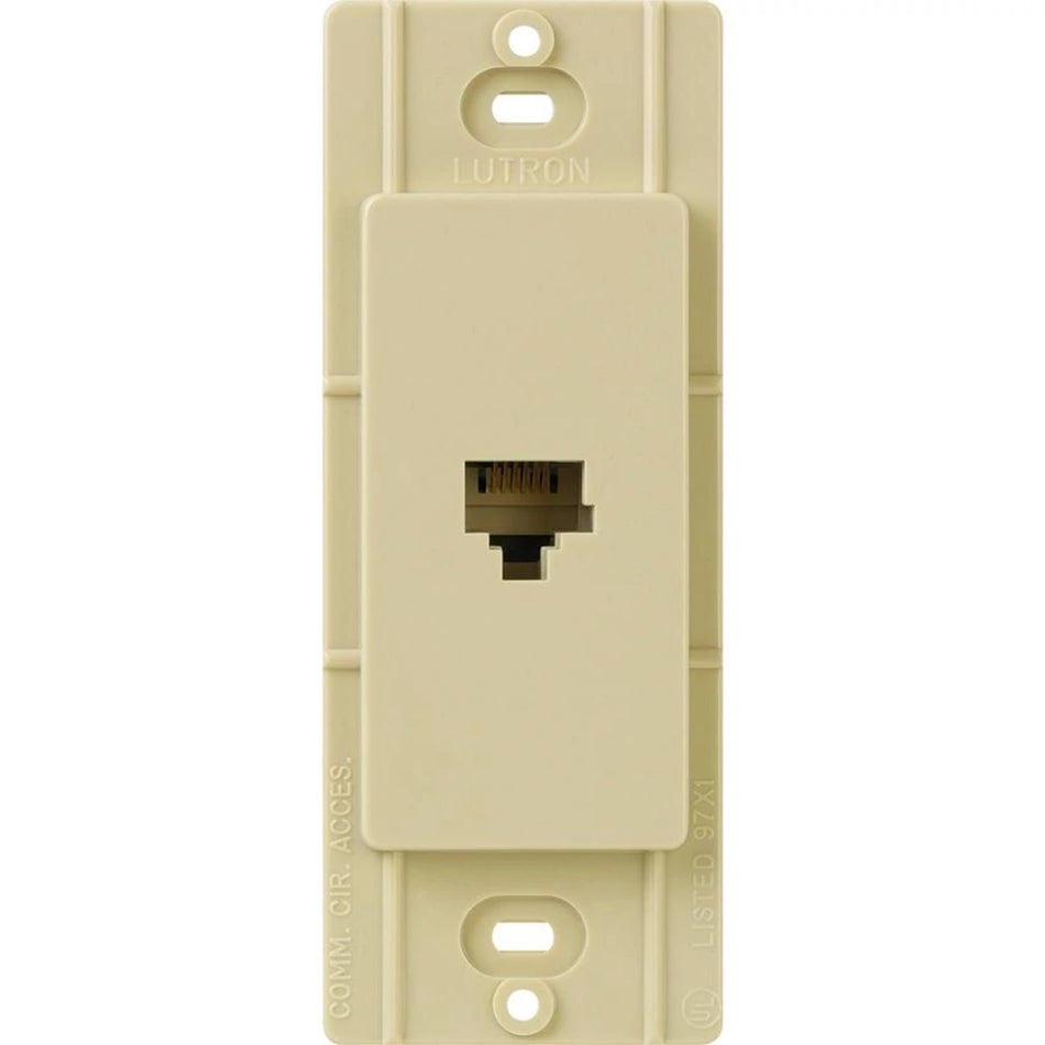 Lutron Claro Telephone Jack - 6-Conductor RJ11 Voice Decorator Insert | CA-PJ