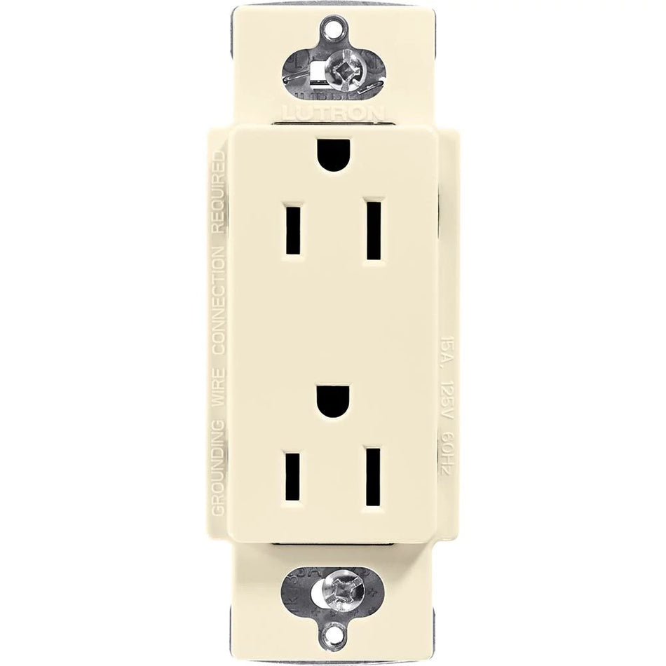 Lutron Claro 15A Standard Duplex Receptacle - Designer Decorator Wall Outlet | CAR-15