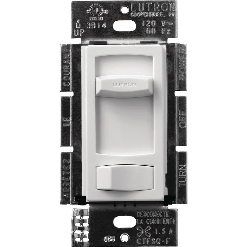 Lutron Skylark Contour Fan Control - Single Pole / 3-Way | CTFSQ-F