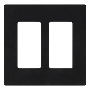 Lutron Claro 2-Gang Decorator Wallplate - Screwless Snap-On Design | CW-2