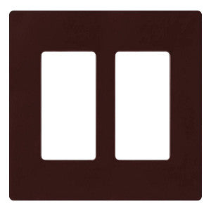 Lutron Claro 2-Gang Decorator Wallplate - Screwless Snap-On Design | CW-2