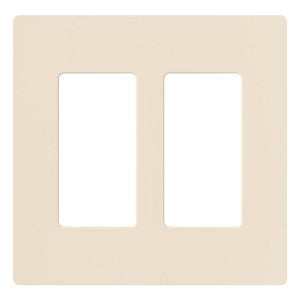 Lutron Claro 2-Gang Decorator Wallplate - Screwless Snap-On Design | CW-2