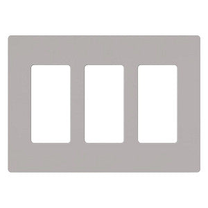 Lutron Claro 3-Gang Decorator Wallplate - Screwless Snap-On Design | CW-3