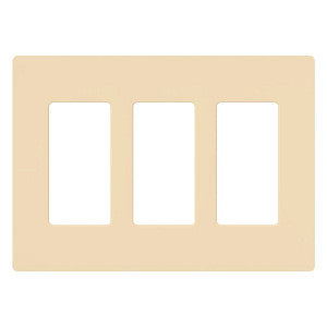 Lutron Claro 3-Gang Decorator Wallplate - Screwless Snap-On Design | CW-3