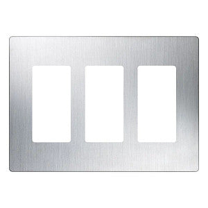 Lutron Claro 3-Gang Decorator Wallplate - Screwless Snap-On Design | CW-3