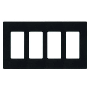 Lutron Claro 4-Gang Decorator Wallplate - Screwless Snap-On Design | CW-4