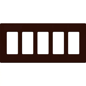 Lutron Claro 5-Gang Wallplate - Traditional Screw-On Decorator Style | CW-5