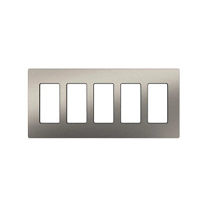 Lutron Claro 5-Gang Wallplate - Stainless Steel | CW-5