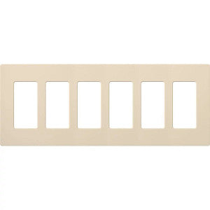 Lutron Claro 6-Gang Decorator Wallplate - Screwless Snap-On Design | CW-6