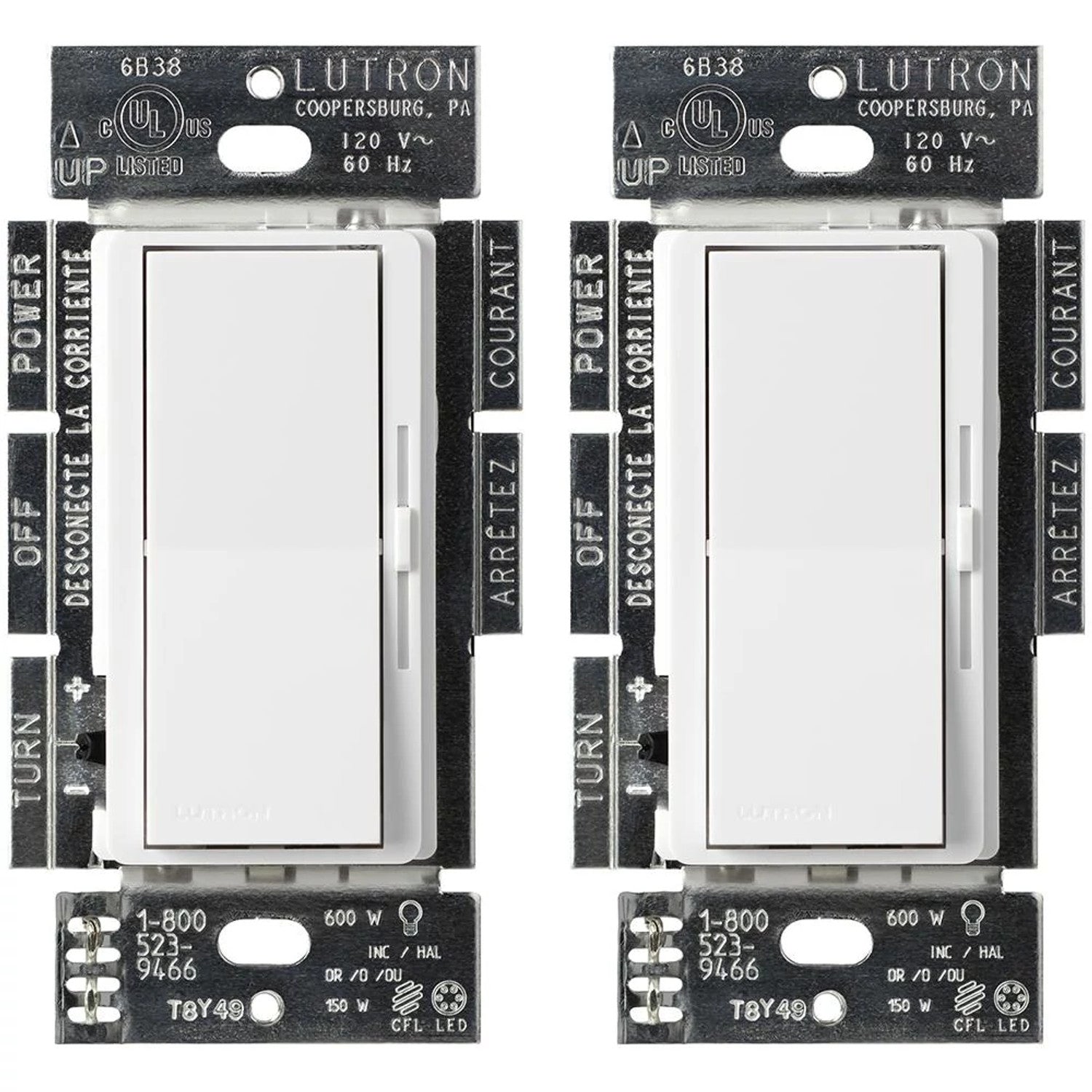 Product Marketing Image of Lutron Product DVCL-153P-WH-2-C offered by Simply Secured for customer visibility
