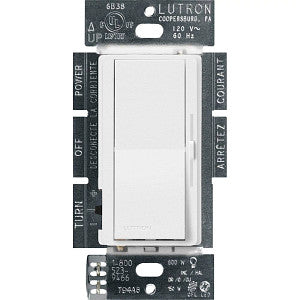 Lutron Diva LED+ Dimmer Switch for Dimmable LED and Incandescent - 150W | DVSCCL-153P