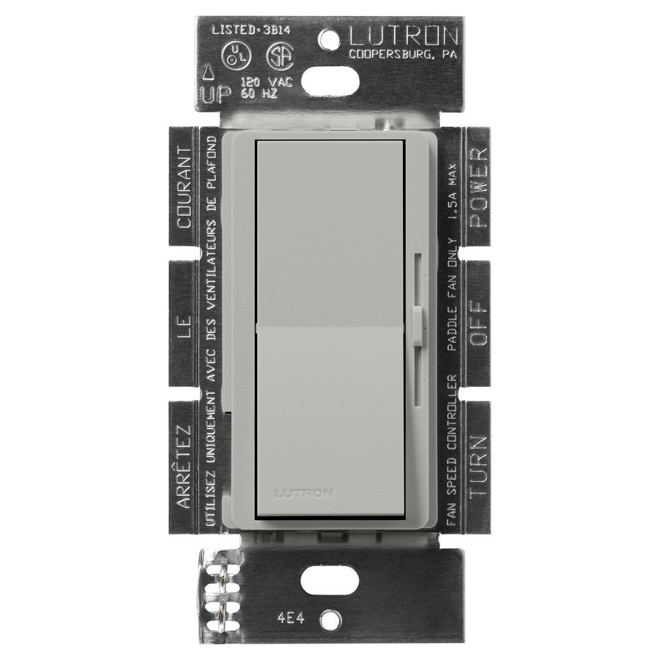 Lutron Diva 3-Speed Fan Control - Quiet Single Pole Speed Selector | DVSCFSQ-F