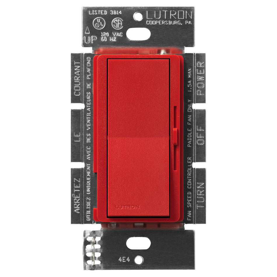 Lutron Diva 3-Speed Fan Control - Quiet Single Pole Speed Selector | DVSCFSQ-F