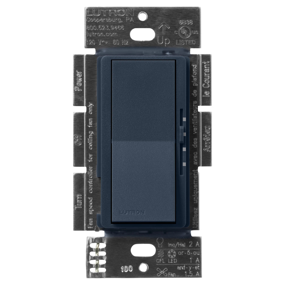 Lutron Diva Dual Control Switch - 3-Speed Fan and Light Dimmer | DVSCFSQ-LF