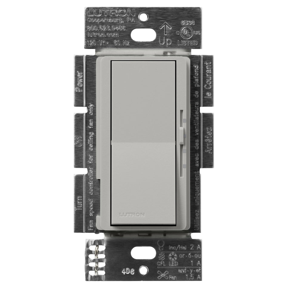 Lutron Diva Dual Control Switch - 3-Speed Fan and Light Dimmer | DVSCFSQ-LF