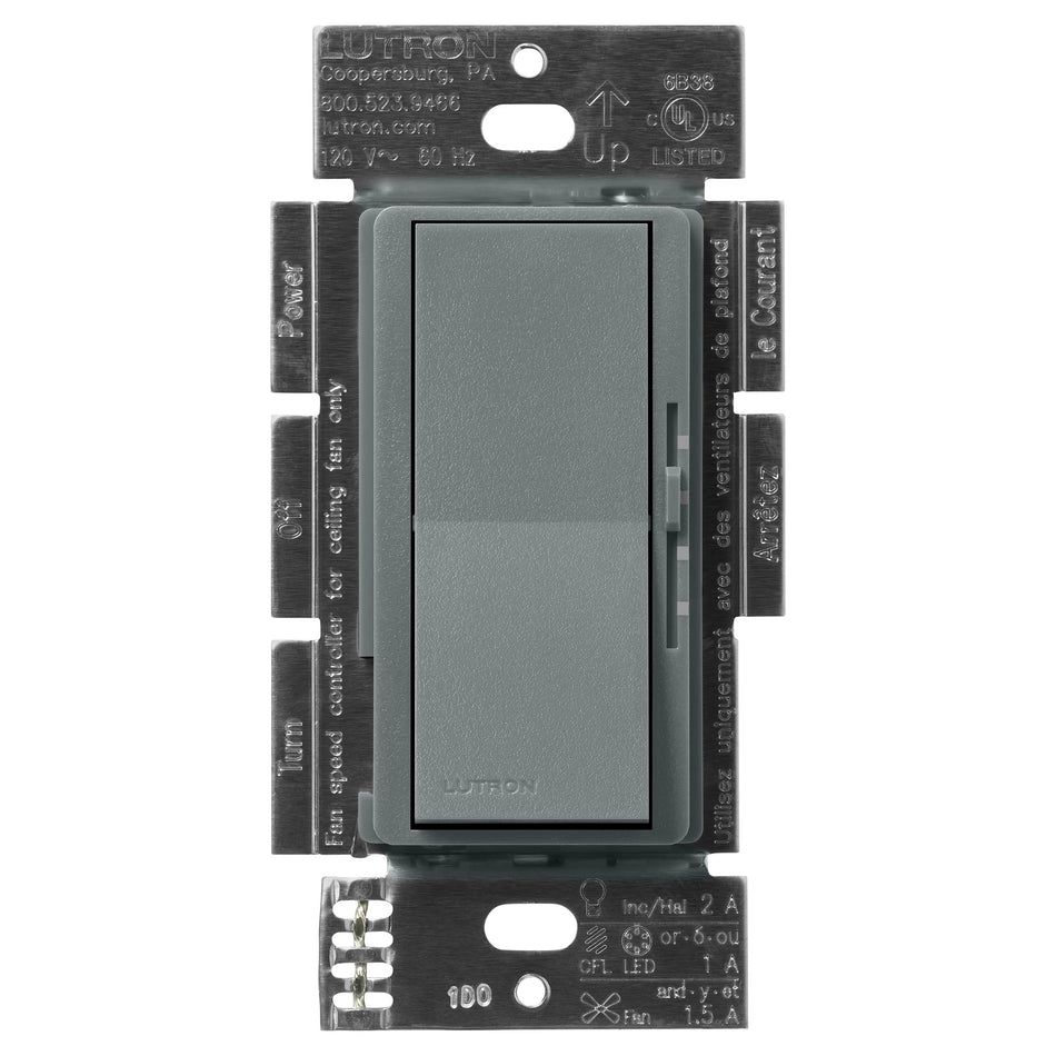 Lutron Diva Dual Control Switch - 3-Speed Fan and Light Dimmer | DVSCFSQ-LF