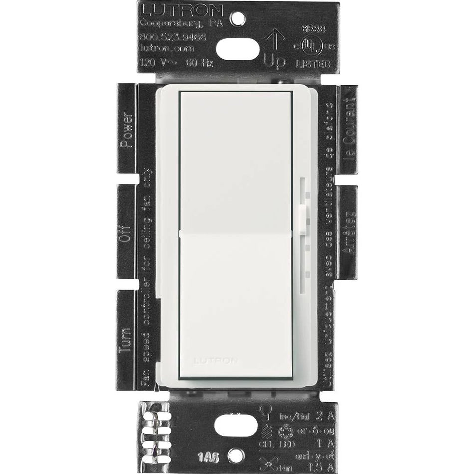 Lutron Diva Dual Control Switch - 3-Speed Fan and Light Dimmer | DVSCFSQ-LF