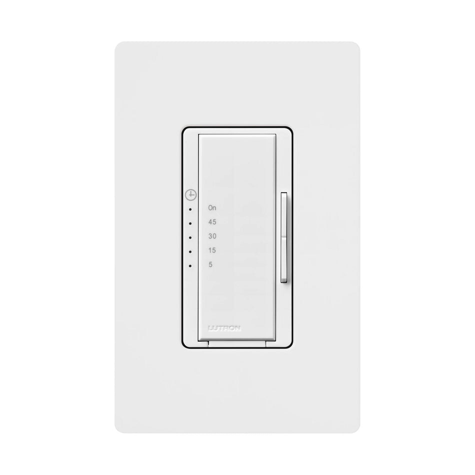 Lutron Maestro Countdown Timer - 600W/3A Fan, Standard Wiring | MA-T51MNB-WH-C