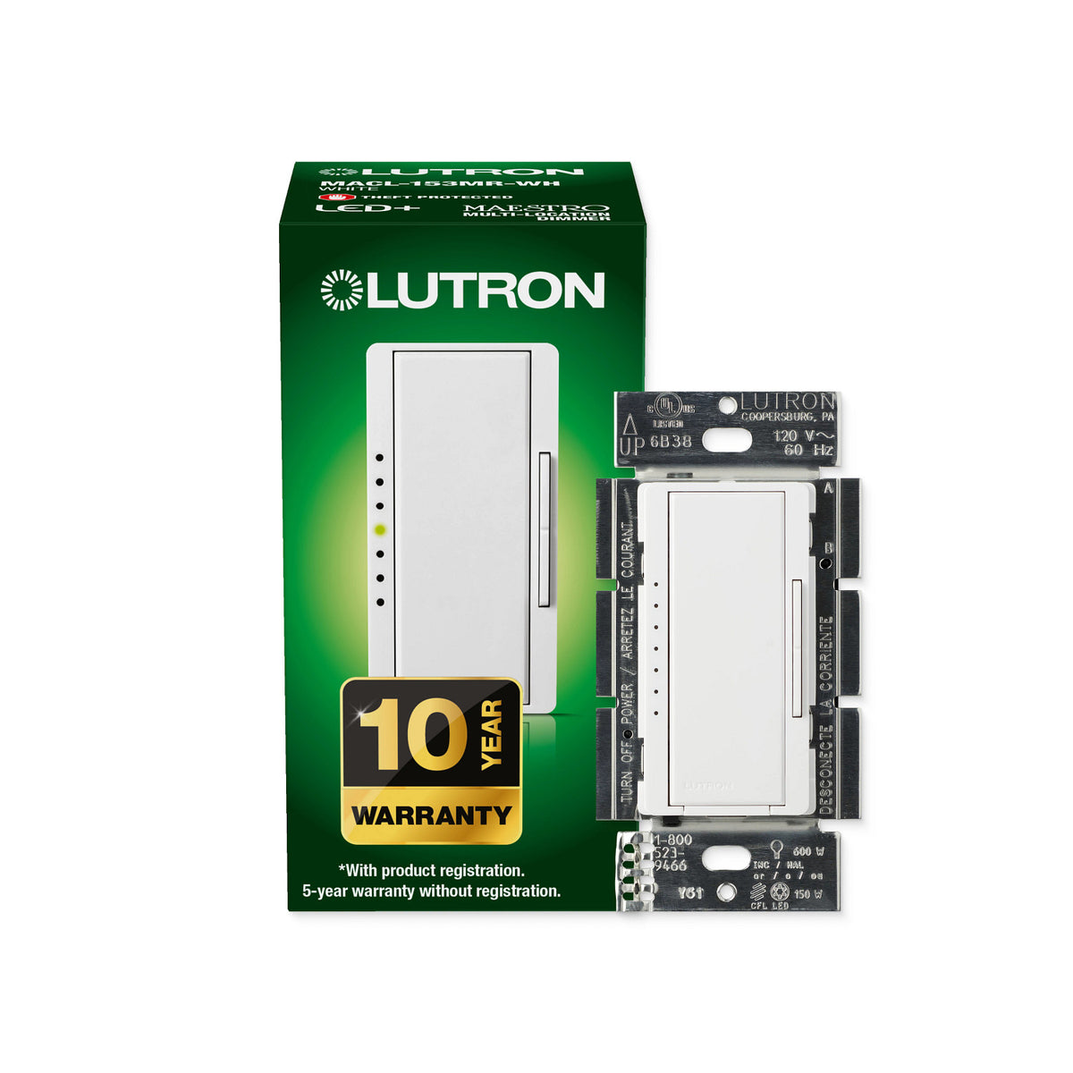 Product Marketing Image of Lutron Product MACL-153M-WH-C offered by Simply Secured for customer visibility