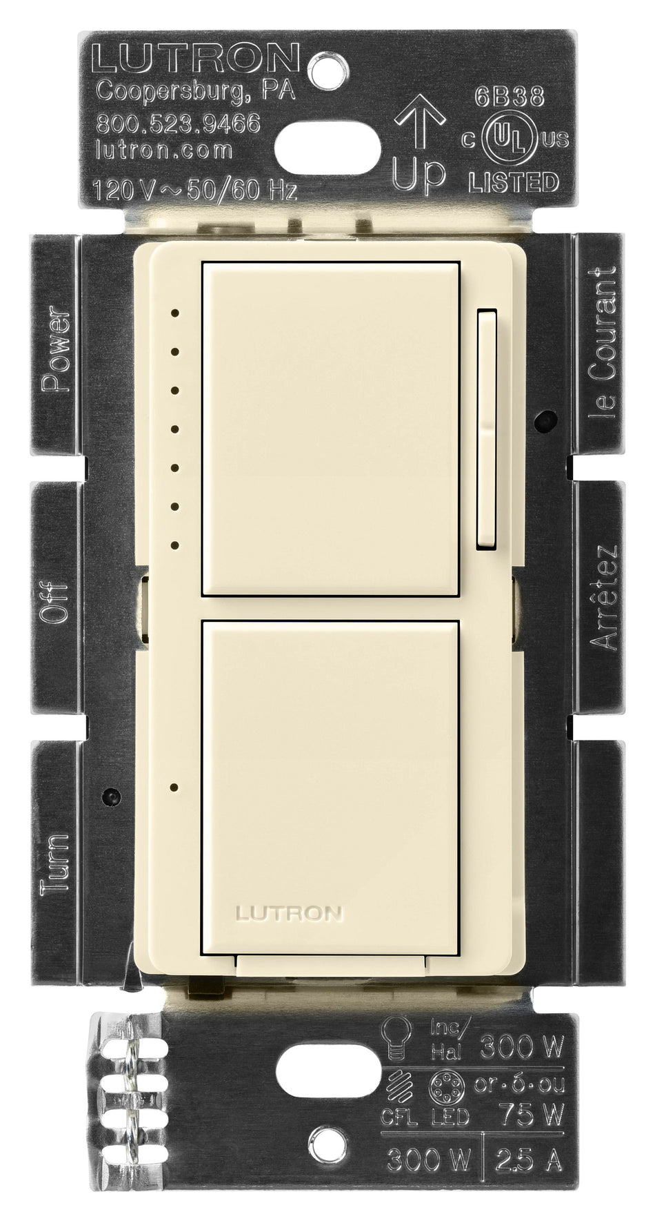 Lutron Maestro Dual Control - LED+ Dimmer and On/Off Switch | MACL-L3S25