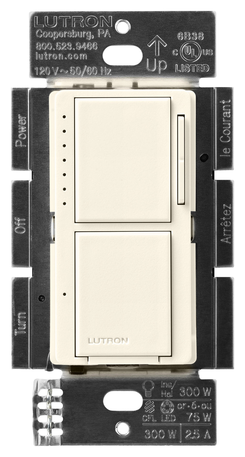 Lutron Maestro Dual Control - LED+ Dimmer and On/Off Switch | MACL-L3S25
