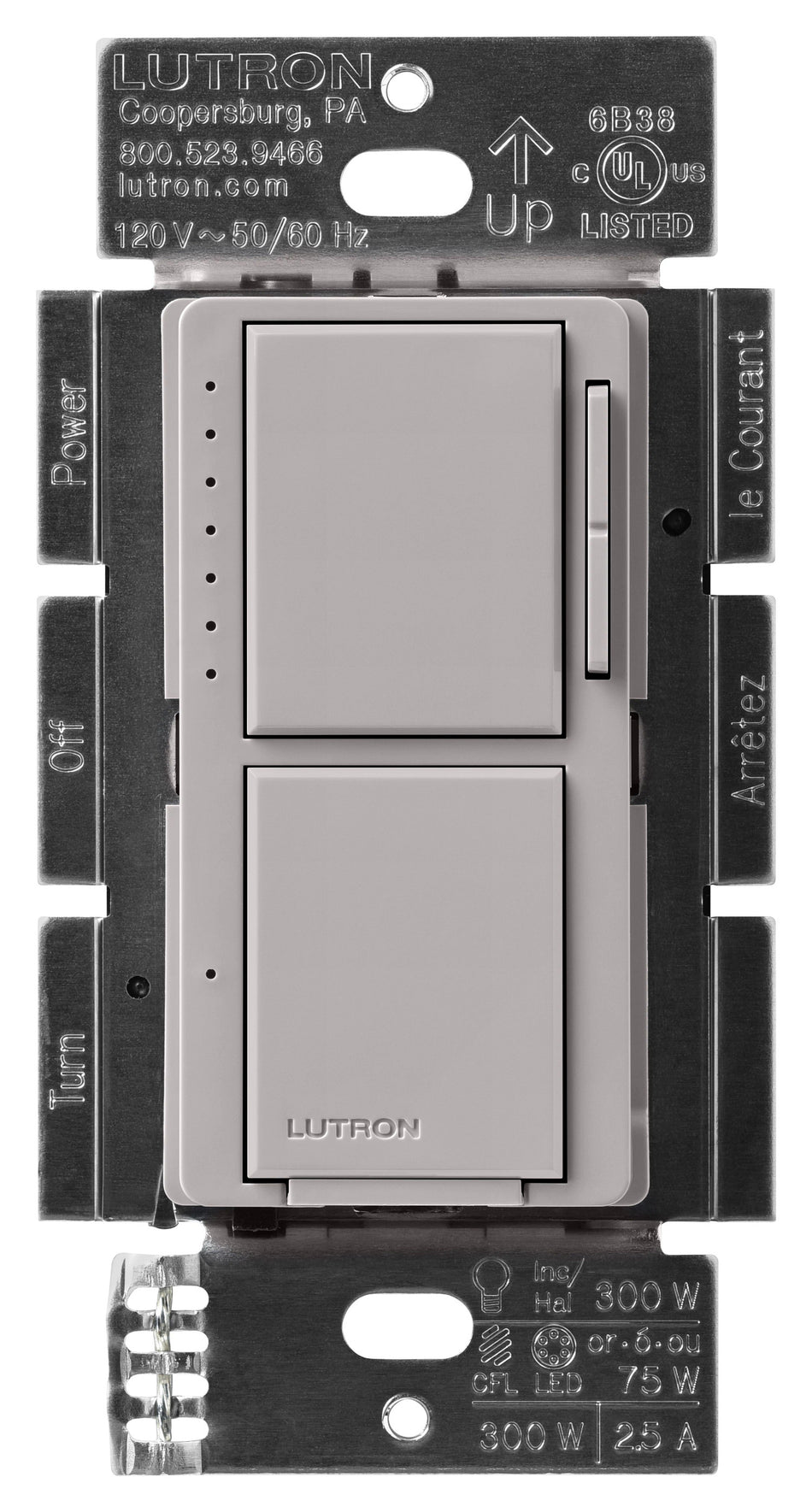 Lutron Maestro Dual Control - LED+ Dimmer and On/Off Switch | MACL-L3S25
