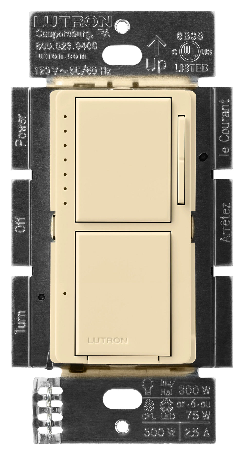 Lutron Maestro Dual Control - LED+ Dimmer and On/Off Switch | MACL-L3S25