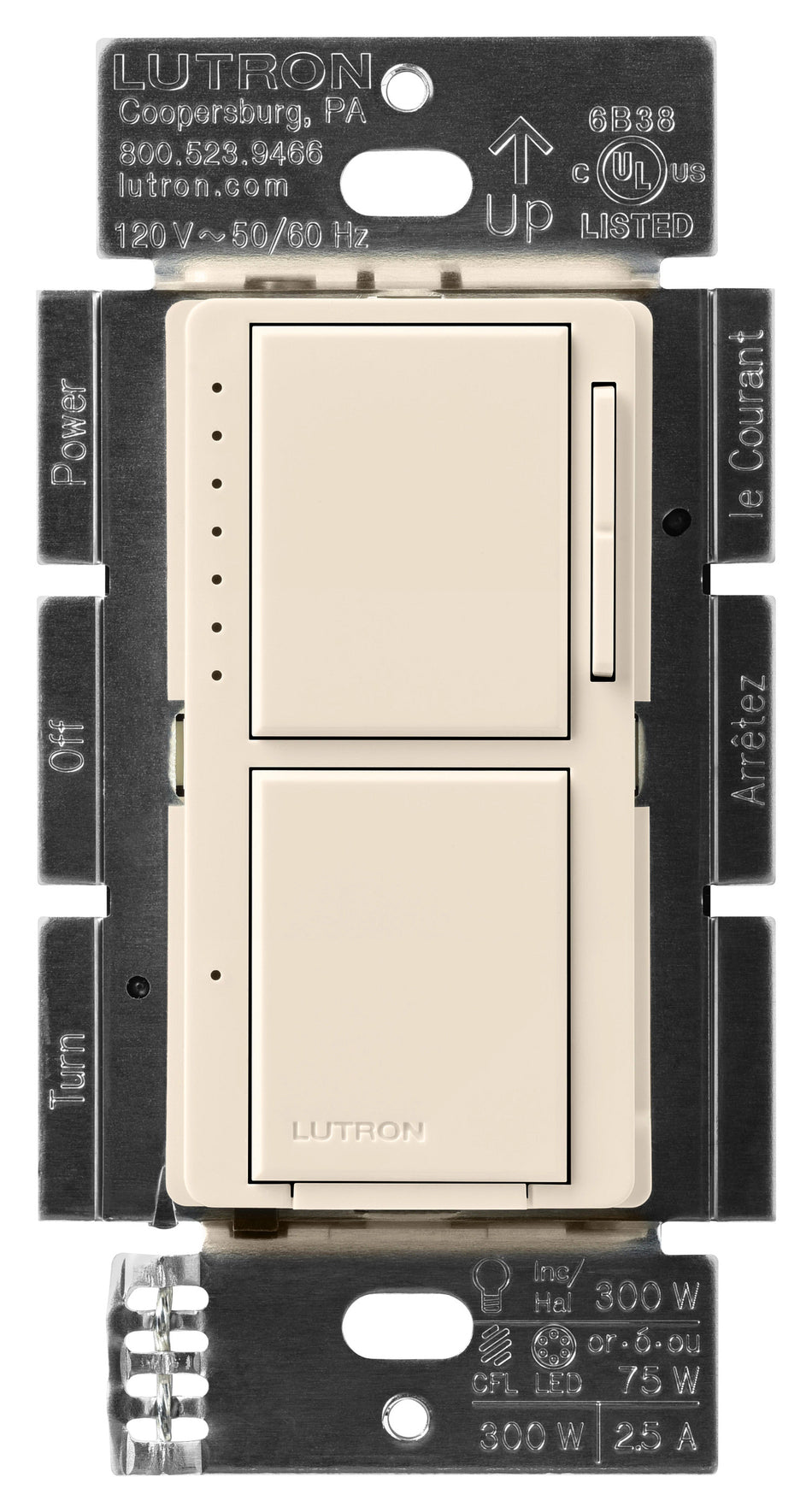 Lutron Maestro Dual Control - LED+ Dimmer and On/Off Switch | MACL-L3S25