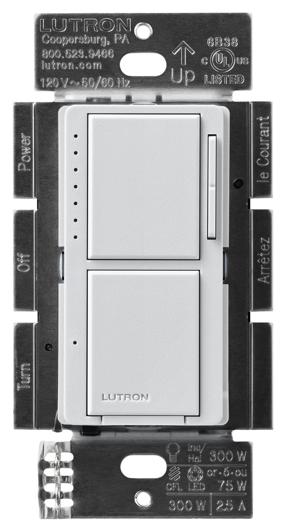 Lutron Maestro Dual Control - LED+ Dimmer and On/Off Switch | MACL-L3S25