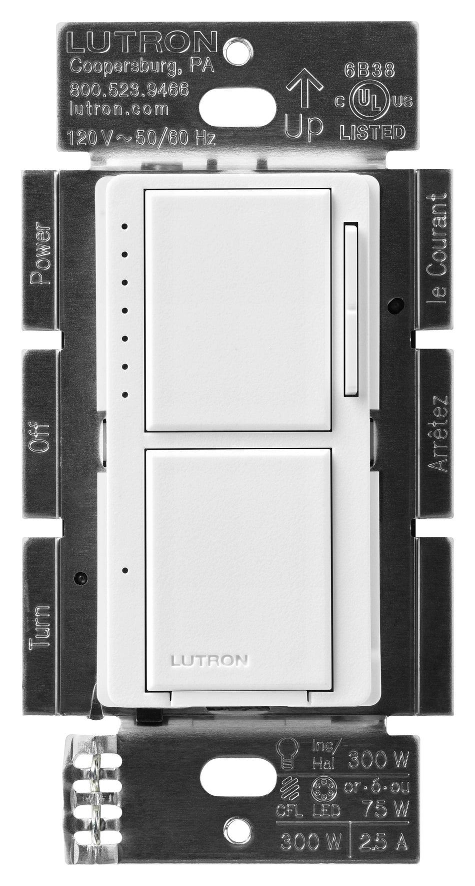 Lutron Maestro Dual Control - LED+ Dimmer and On/Off Switch | MACL-L3S25