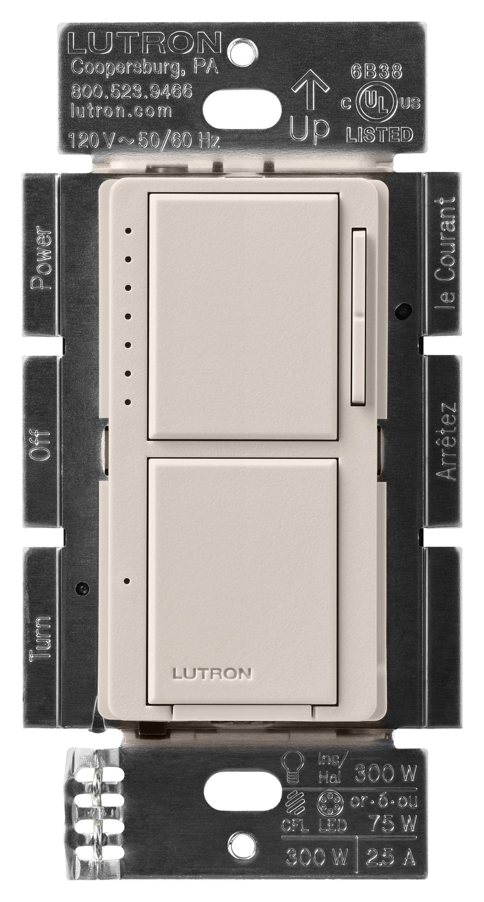 Lutron Maestro Dual Control - LED+ Dimmer and On/Off Switch | MACL-L3S25
