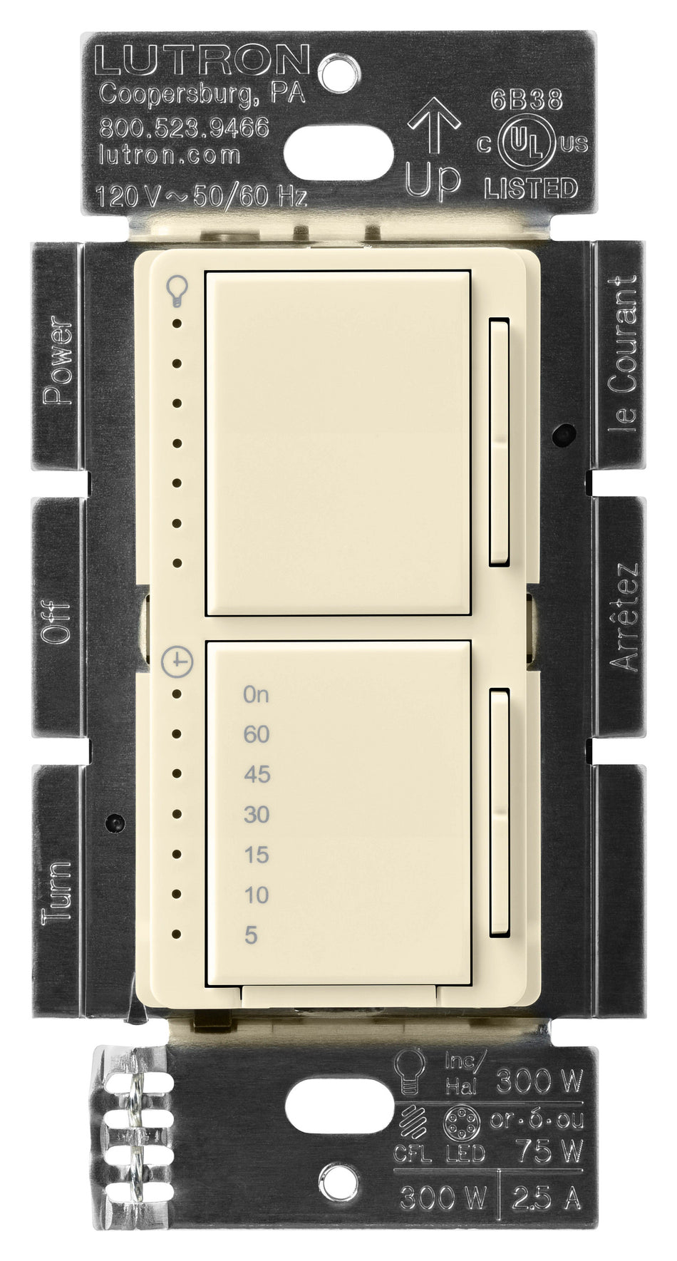 Lutron Maestro Dual Control - LED+ Dimmer and Countdown Timer | MACL-L3T251