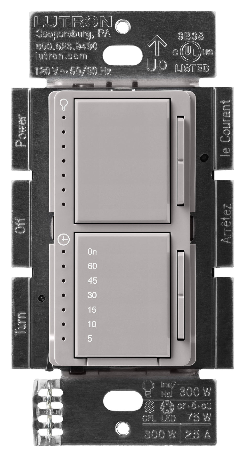 Lutron Maestro Dual Control - LED+ Dimmer and Countdown Timer | MACL-L3T251